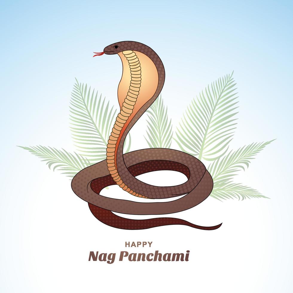 Happy Nag Panchami Indian Festival Feier Kartenhintergrund vektor