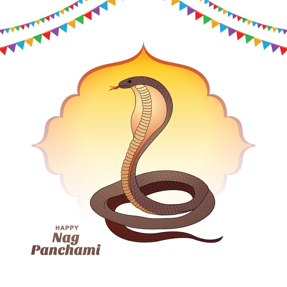 hinduisk festival glad nag panchami firande bakgrund vektor