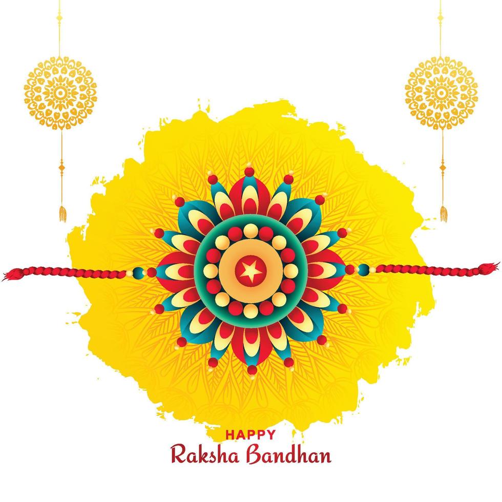 indisches religiöses fest raksha bandhan kartenhintergrund vektor