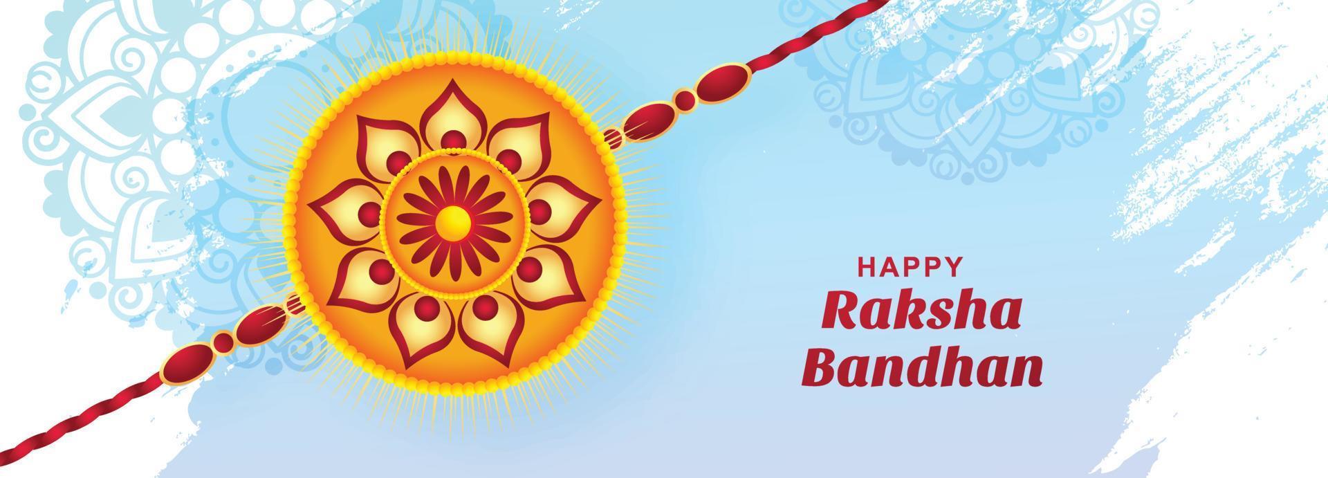 hinduistisches Festival Raksha Bandhan Grußkarte Banner Hintergrund vektor