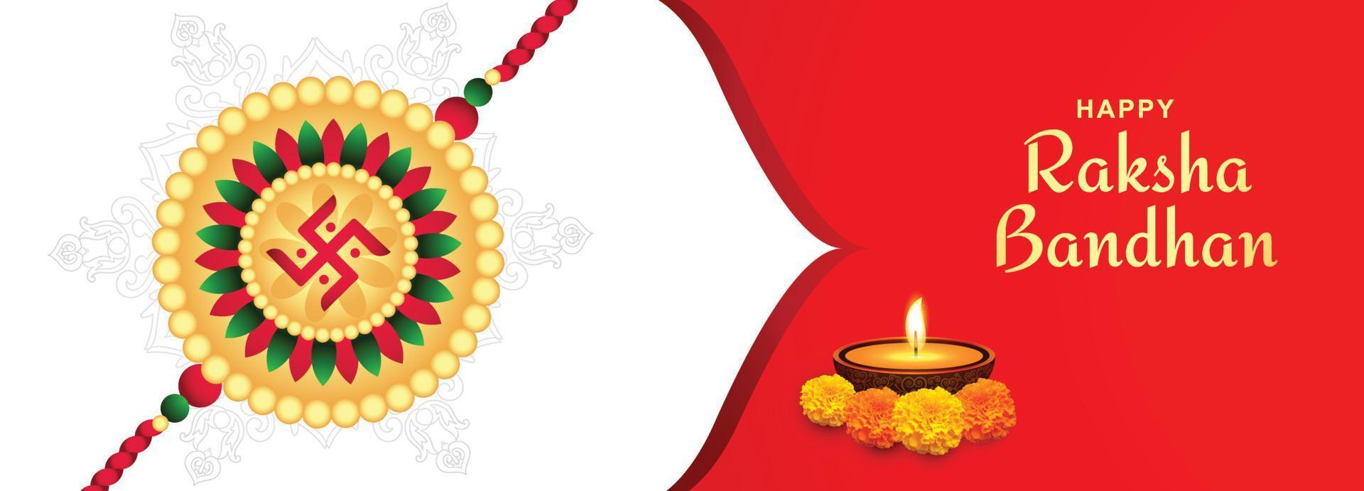 vackert firande hinduisk festival raksha bandhan banner bakgrund vektor