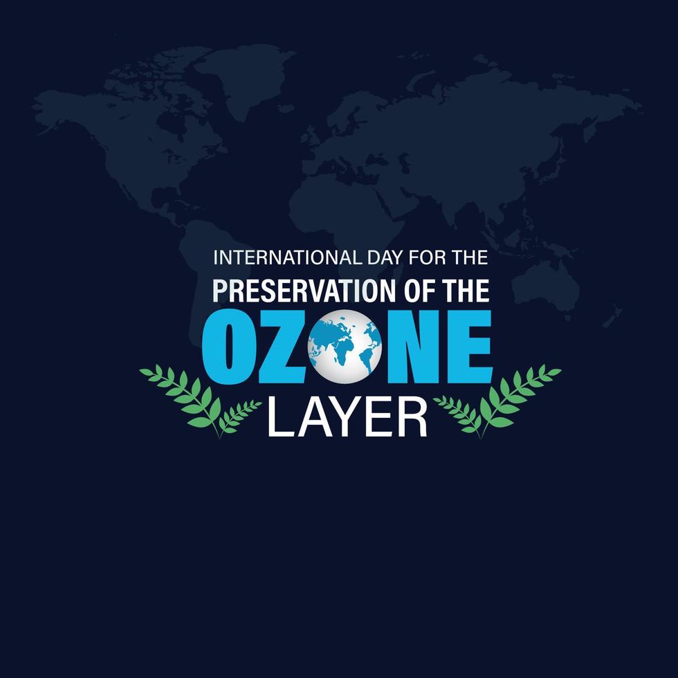 internationella dagen för bevarandet av ozonskiktet. 16 september illustration vektor. vektor