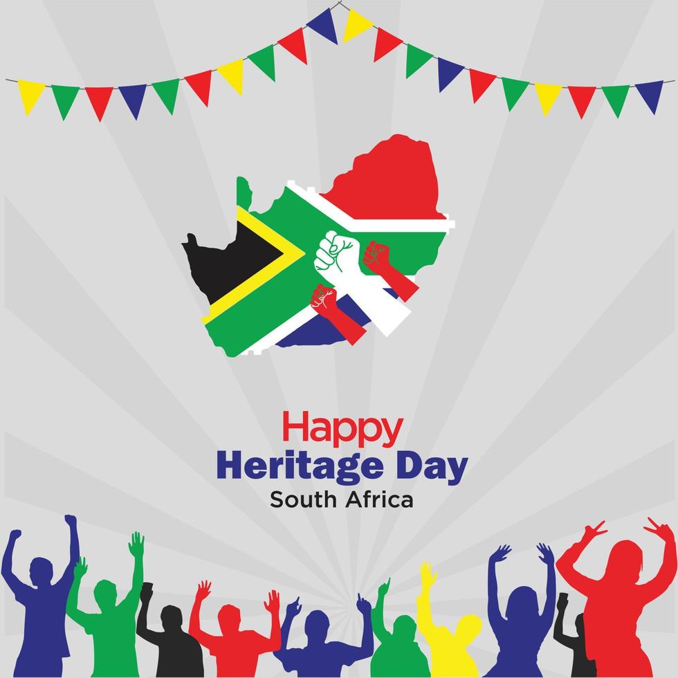 kulturarvsdag i sydafrika. helgdag firas den 24 september. mall för bakgrund, banner, kort, affisch. vektor illustration.