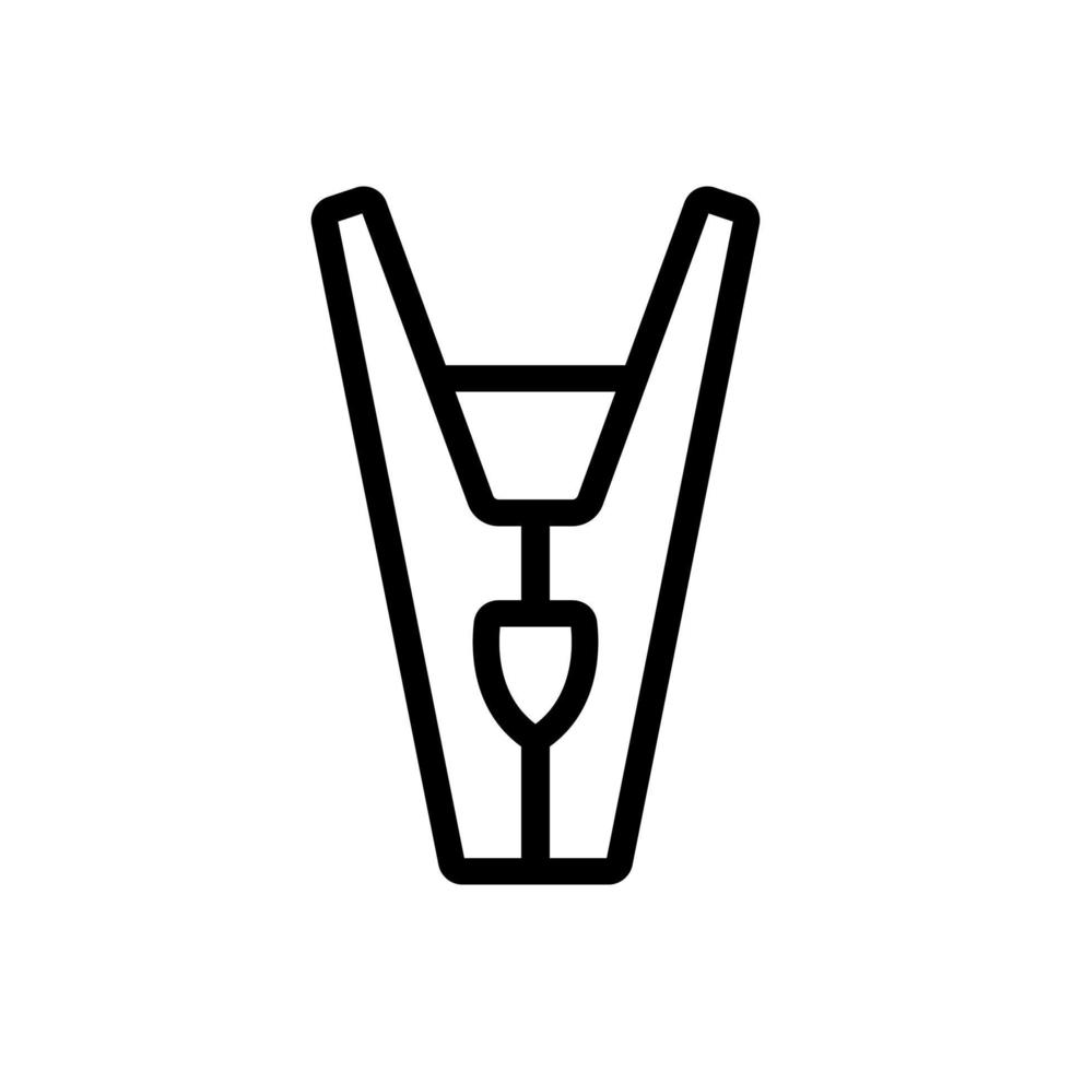 Wäscheklammer-Symbolvektor. isolierte kontursymbolillustration vektor