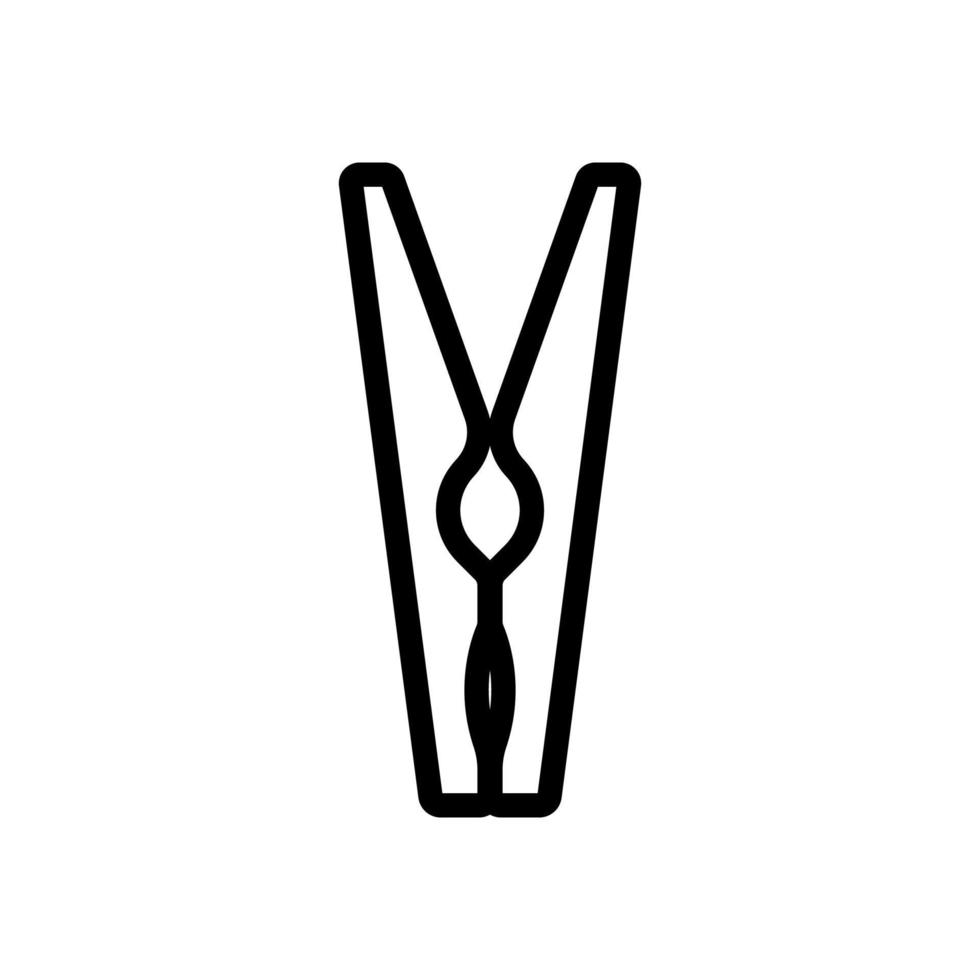 klädnål ikon vektor. isolerade kontur symbol illustration vektor