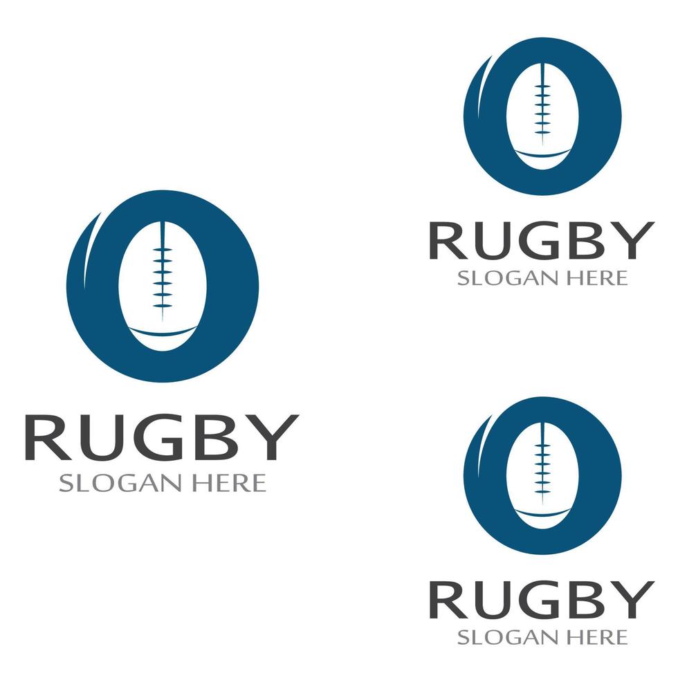 rugbyboll amerikansk fotboll ikon vektor logotyp mall