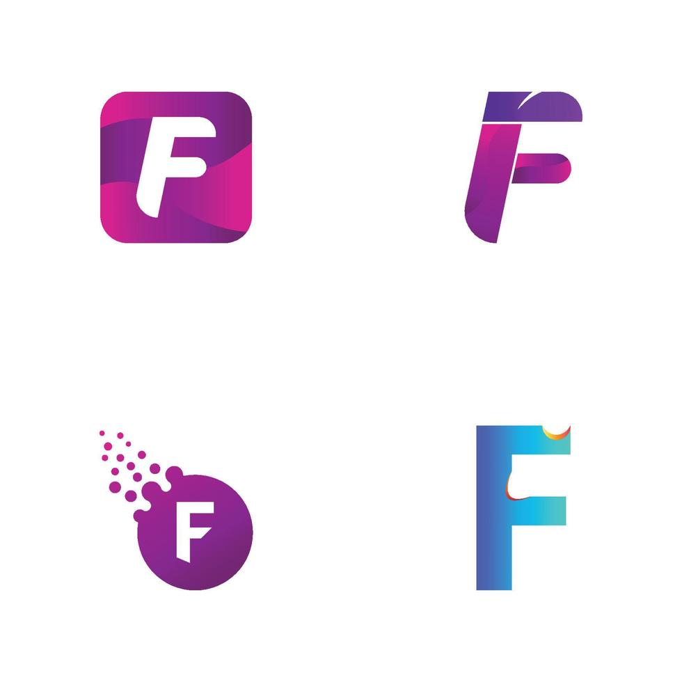 f Letter Logo, einfach, abstrakt, kreativ und minimalistisch. vektor