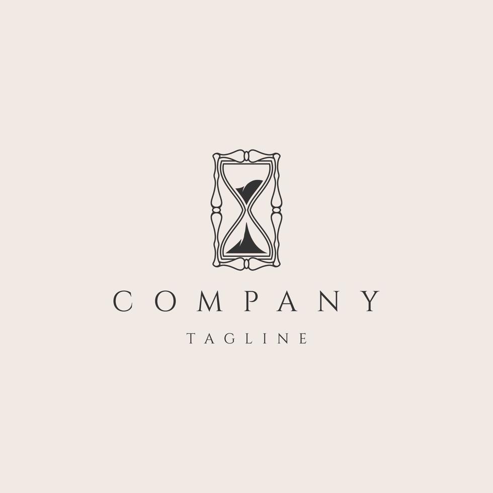 Sanduhr Vintage Symbol Logo Vektor Illustration Design