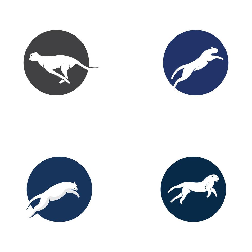 Gepard-Tier-Logo mit Design-Konzept-Vektor-Illustration-Vorlage. vektor