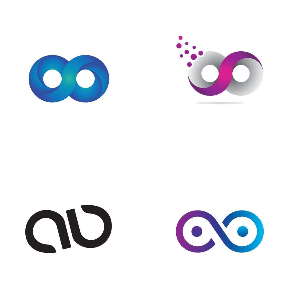 buntes Infinity-Loop-Logo-Vektordesign. vektor