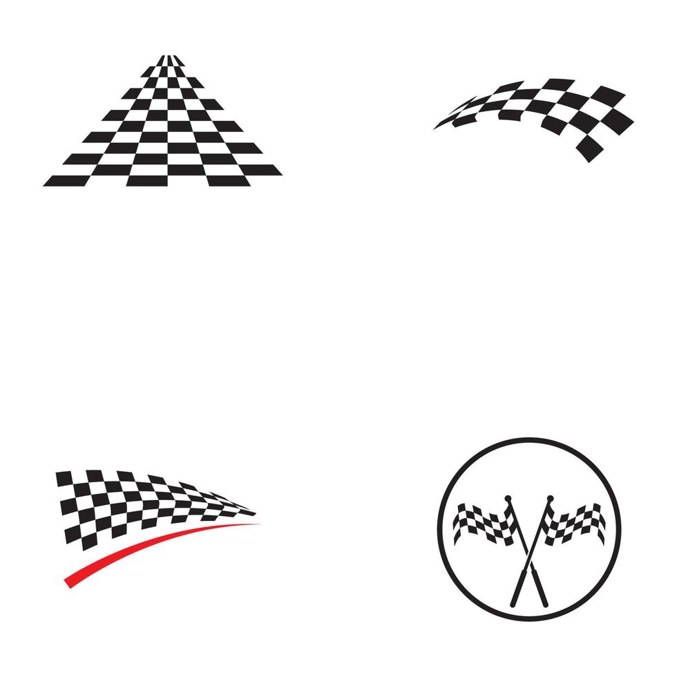 Rennflaggen-Logo-Icon-Design vektor