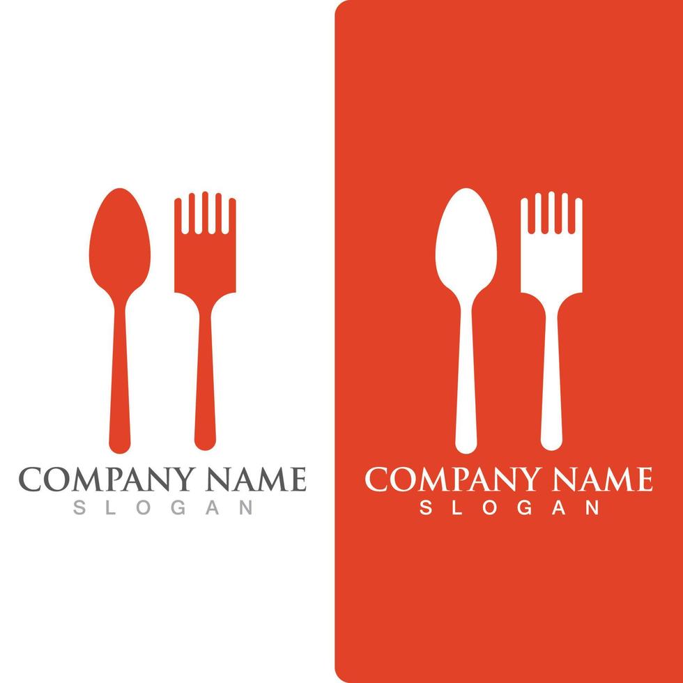 sked och gaffel logotyp och symbol vektor