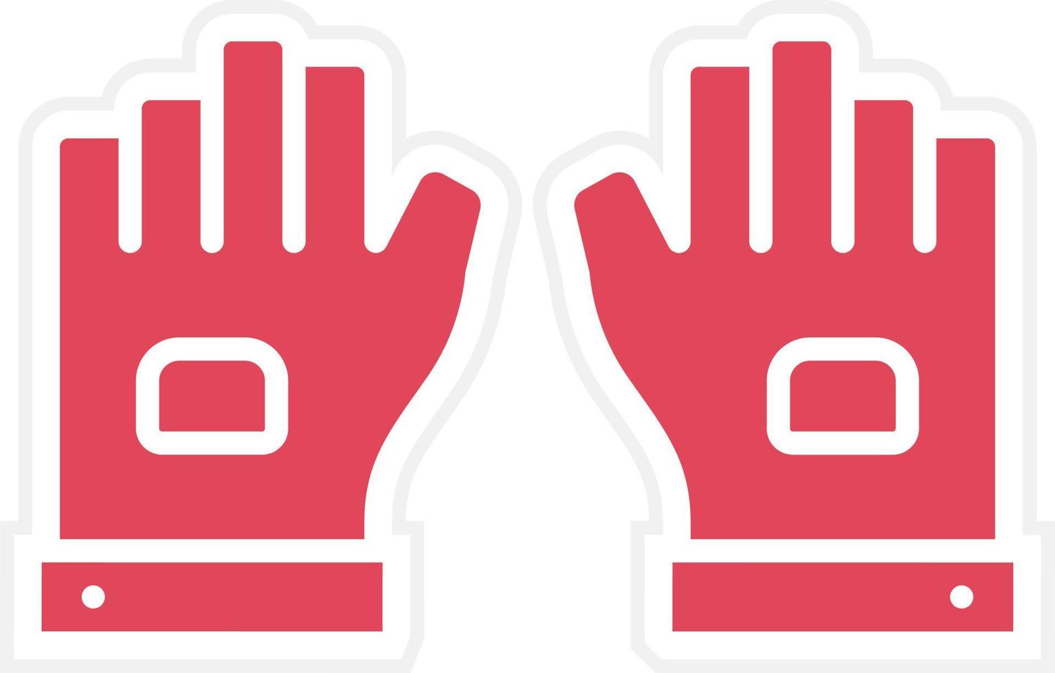 fingerlösa handskar ikon stil vektor
