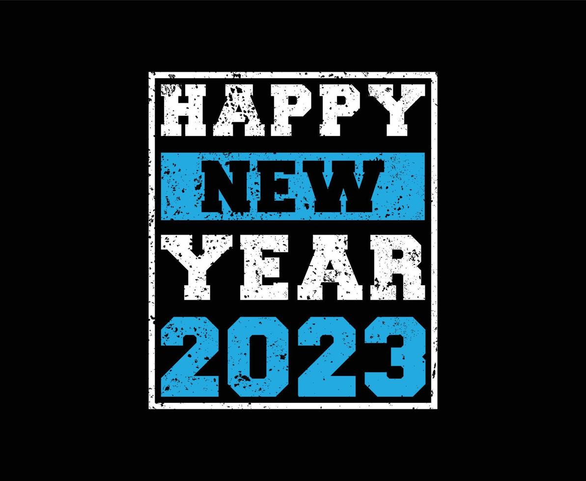 frohes neues jahr 2023 typografie vektor t-shirt design