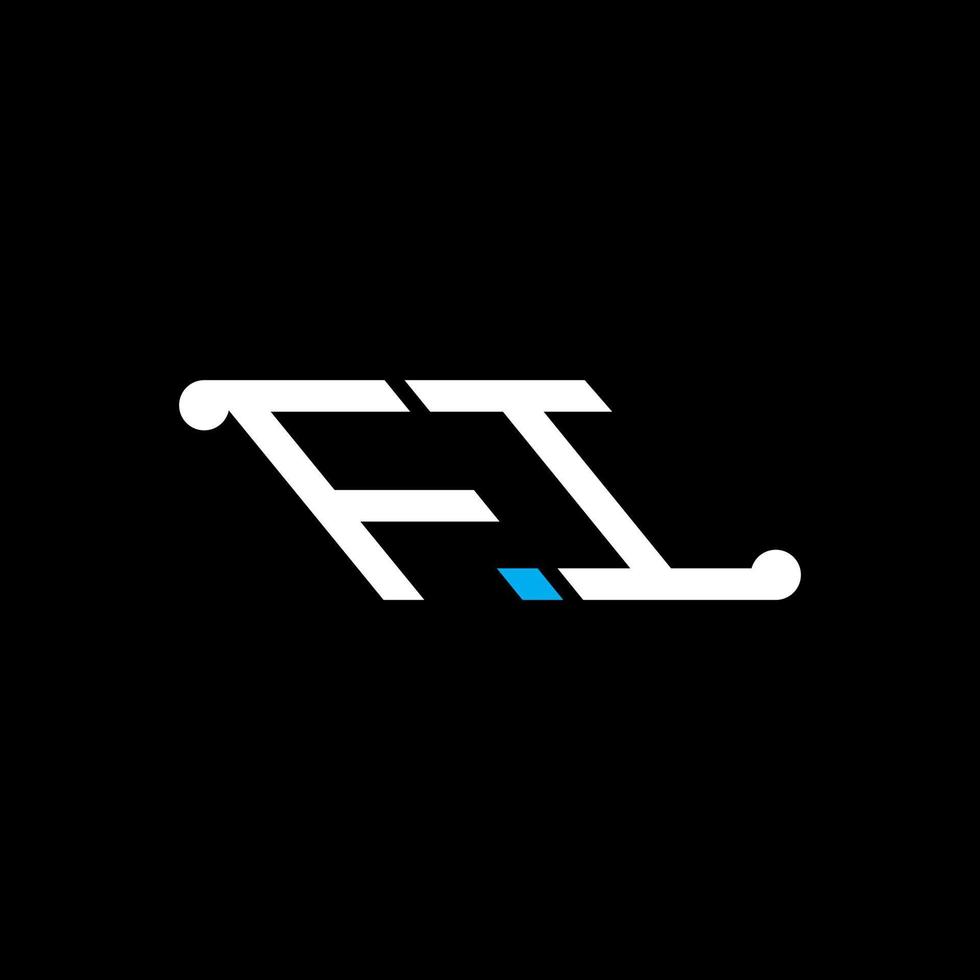 fi letter logotyp kreativ design med vektorgrafik vektor