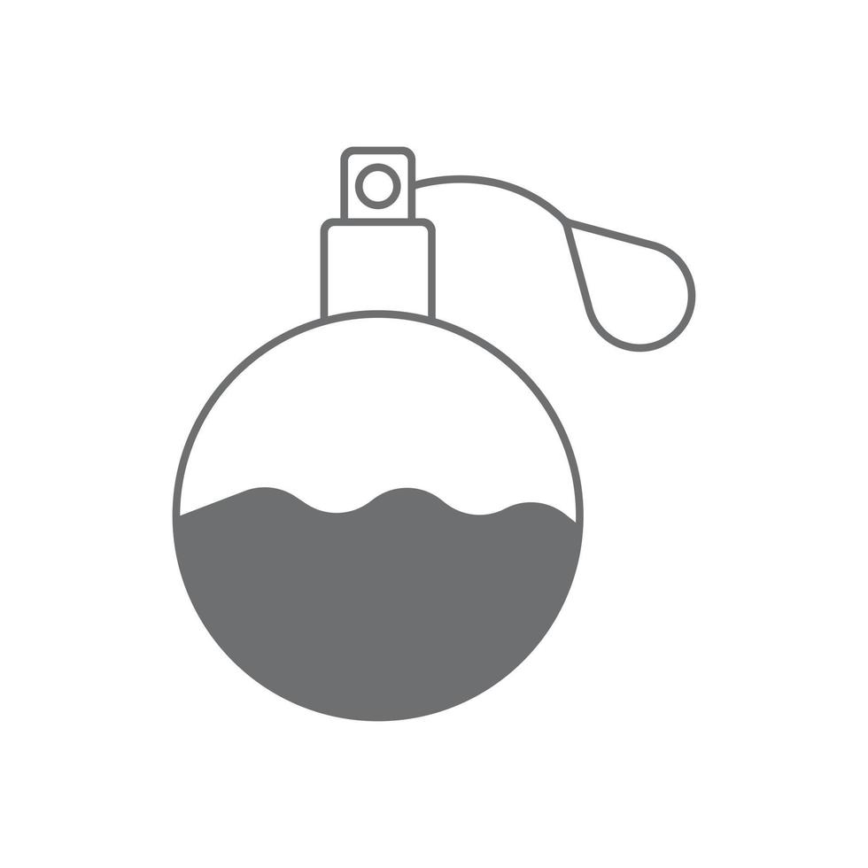eps10 grå vektor parfym flaska ikonen isolerad på vit bakgrund. doftflaskkontursymbol i en enkel platt trendig modern stil för din webbdesign, logotyp, användargränssnitt och mobilapplikation