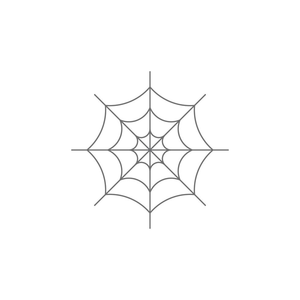 eps10 graues Vektorspinnenliniensymbol isoliert auf weißem Hintergrund. Spinnennetz-Umrisssymbol in einem einfachen, flachen, trendigen, modernen Stil für Ihr Website-Design, Logo, Piktogramm und mobile Anwendung vektor