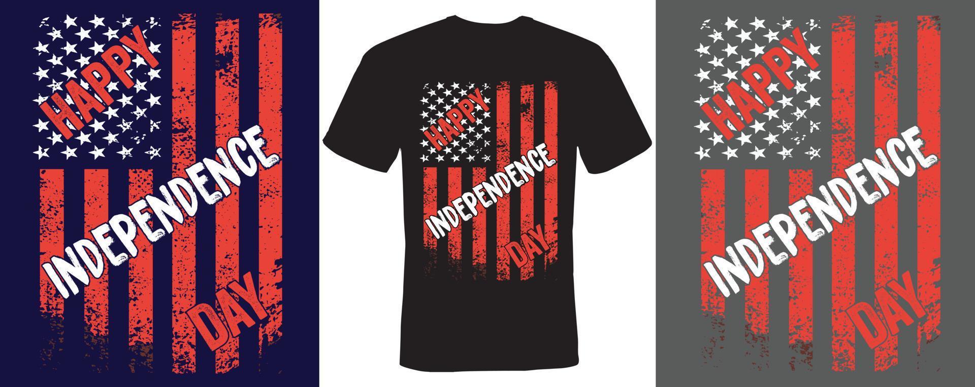 Happy Independence Day T-Shirt Design für Amerikaner vektor