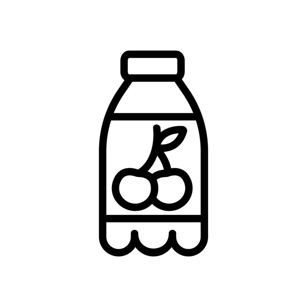 Kirschgetränk Symbol Vektor Umriss Illustration