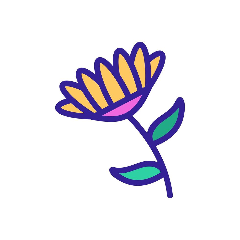 duftende Chrysantheme Symbol Vektor Umriss Illustration