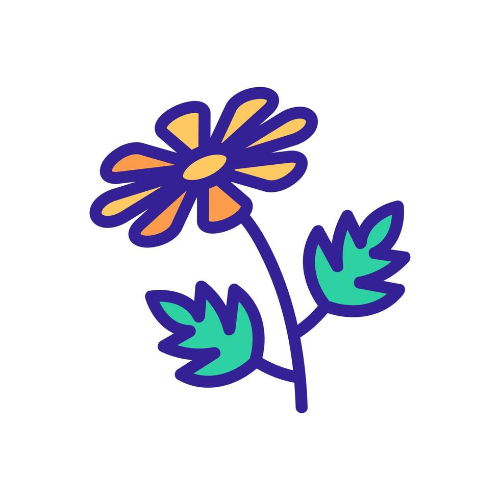 Chrysantheme Symbol Vektor Umriss Illustration