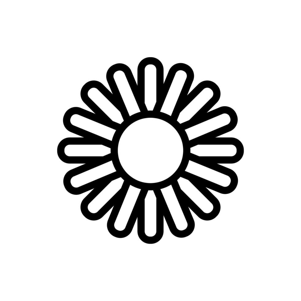 Chrysantheme Symbol Vektor Umriss Illustration