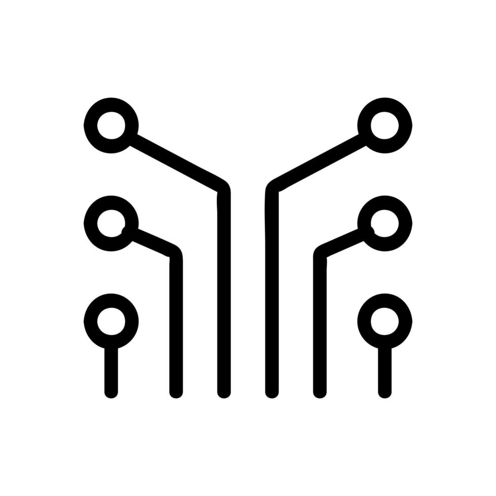 chip ikon vektor. isolerade kontur symbol illustration vektor