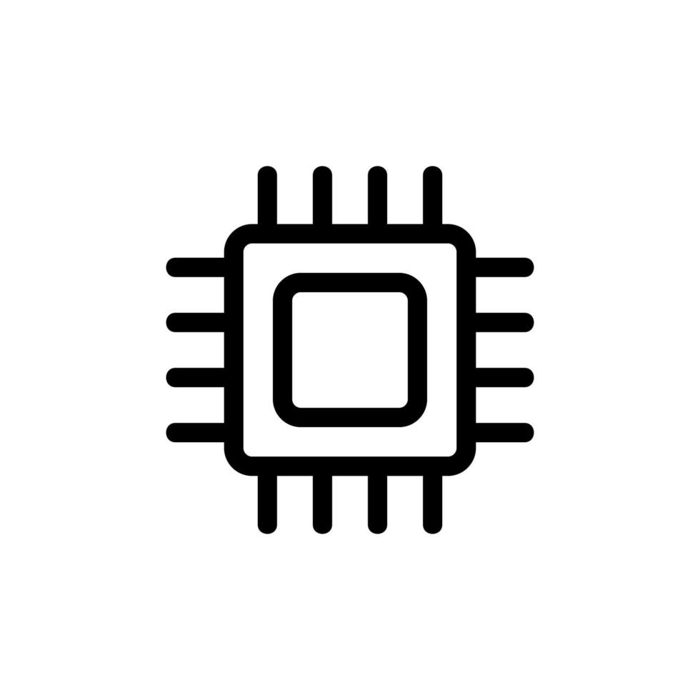 Chip-Icon-Vektor. isolierte kontursymbolillustration vektor