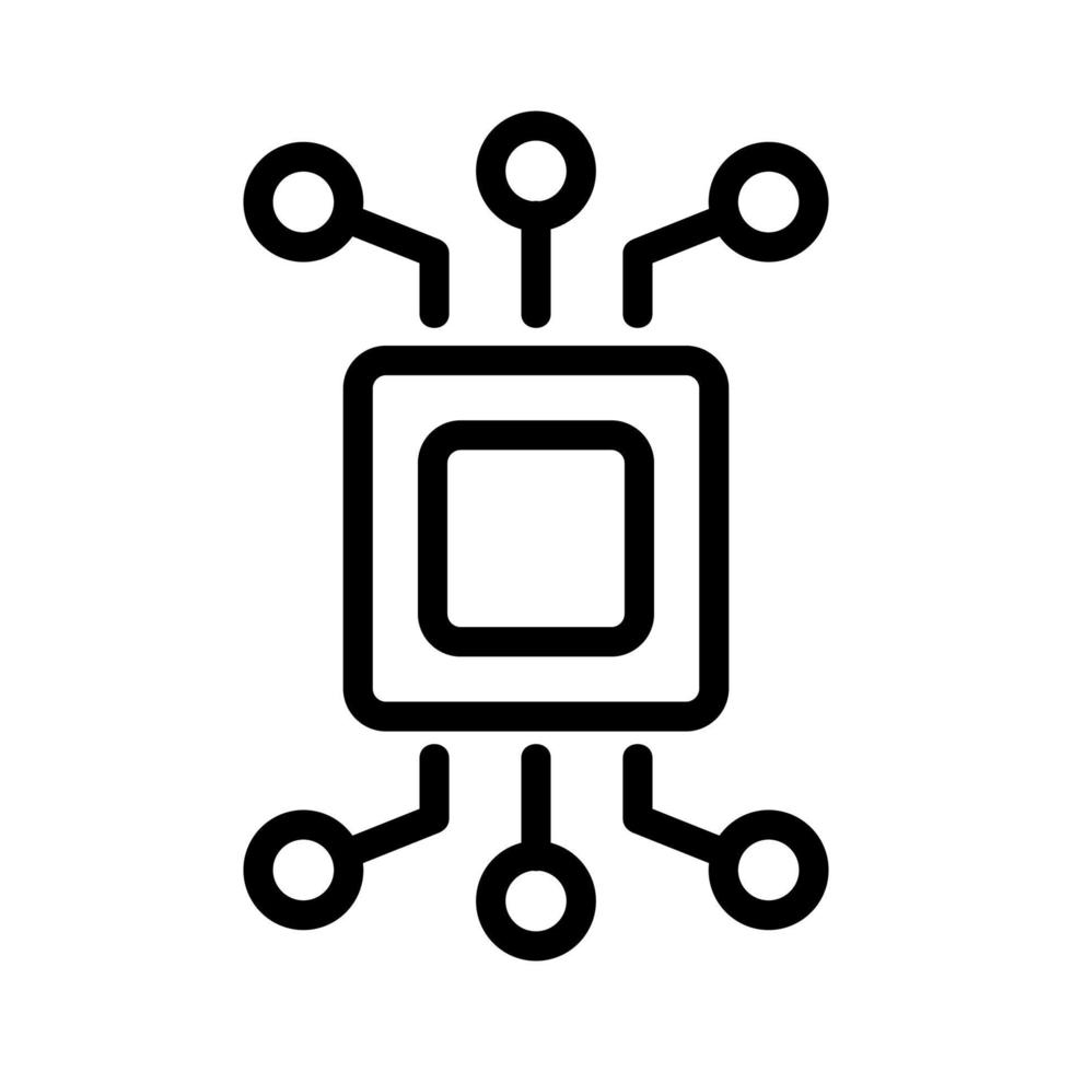 Chip-Icon-Vektor. isolierte kontursymbolillustration vektor