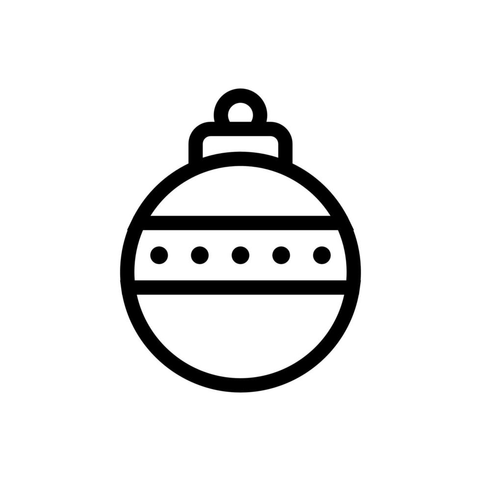 Weihnachtsbaum-Kugel-Symbol-Vektor. isolierte kontursymbolillustration vektor