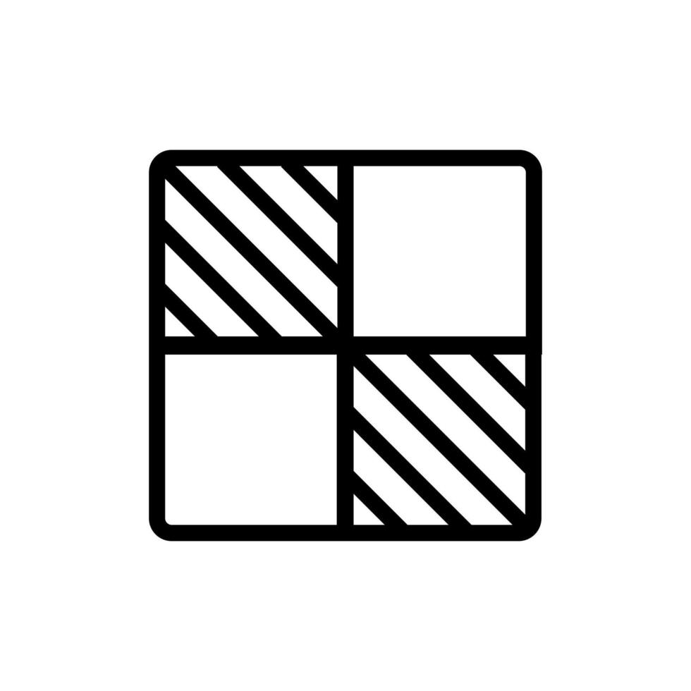 spelplanen för schack ikon vektor kontur illustration