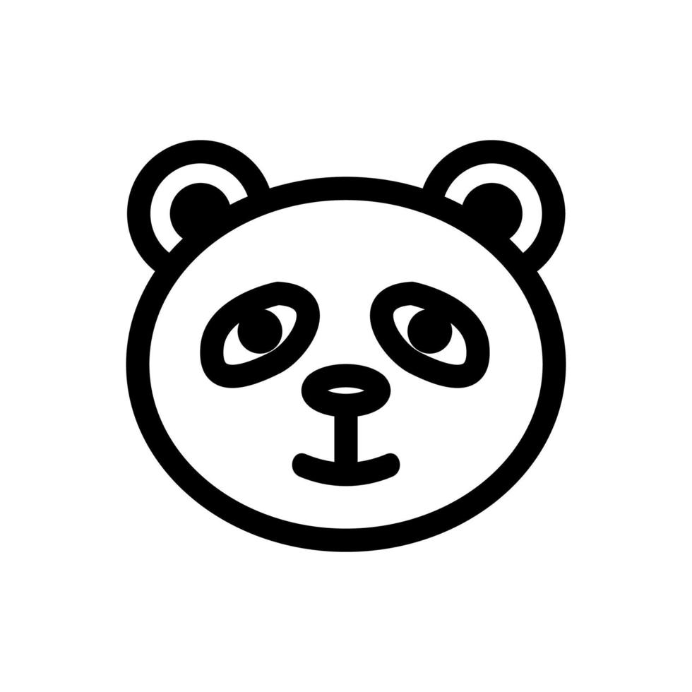 panda ikon vektor. isolerade kontur symbol illustration vektor