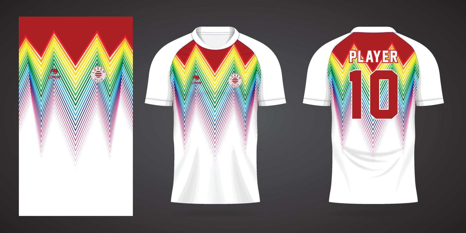 bunte Fußball-Trikot-Sport-Design-Vorlage vektor