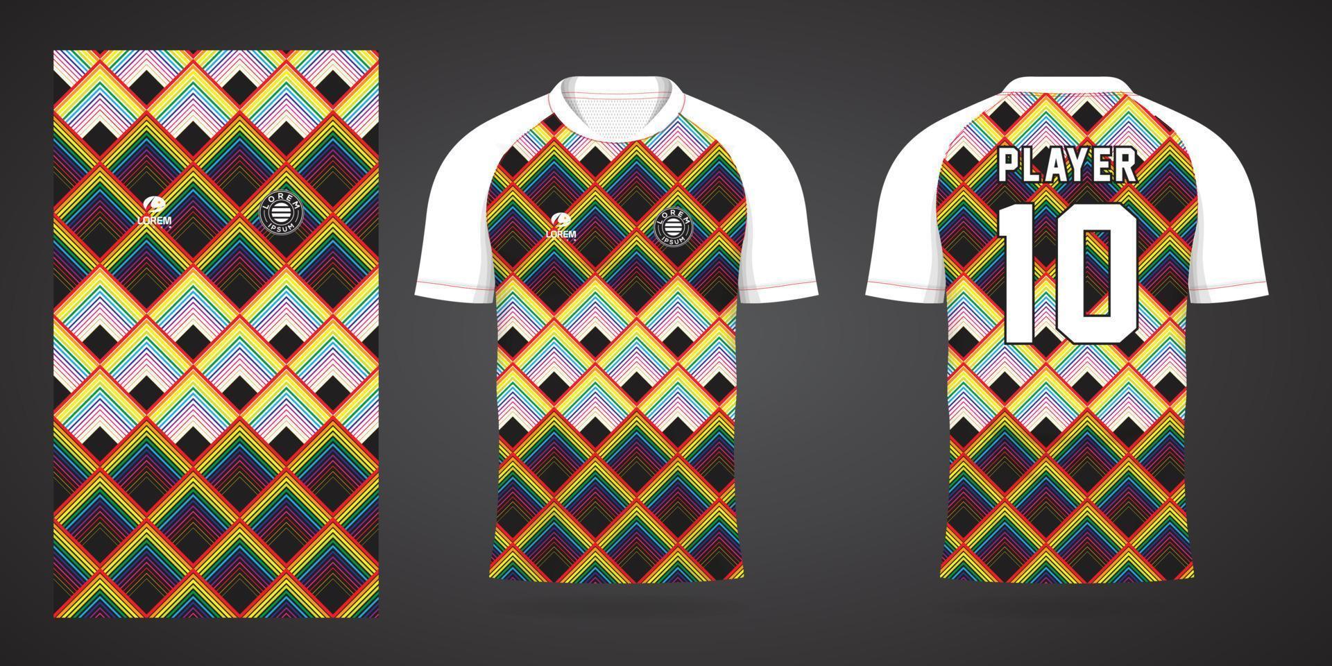 bunte Fußball-Trikot-Sport-Design-Vorlage vektor