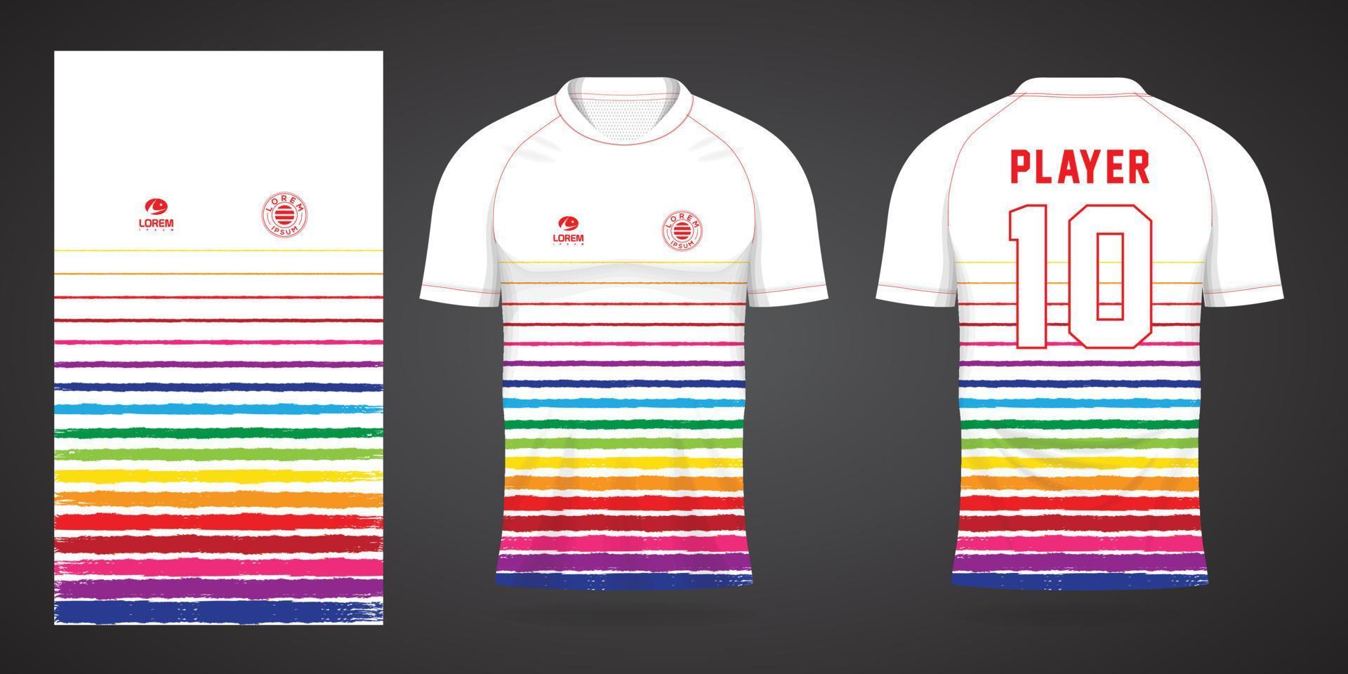 bunte Fußball-Trikot-Sport-Design-Vorlage vektor