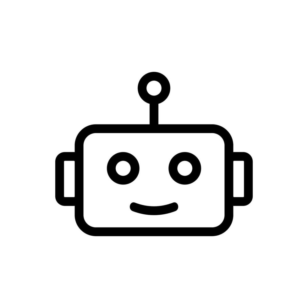 Chat-Bot-Symbolvektor. isolierte kontursymbolillustration vektor