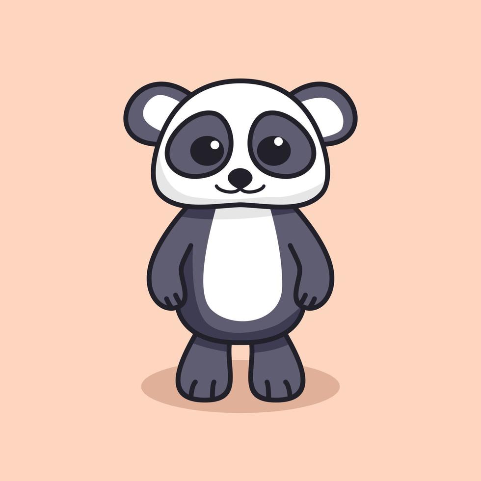 niedliche Panda-Premium-Vektor-Illustration vektor
