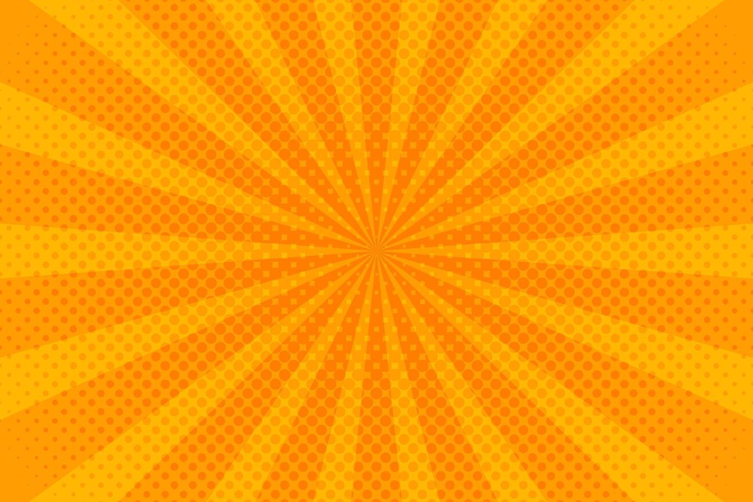 popkonst orange bakgrund tecknad serie. halvton popkonst stil retro. vektor illustration.