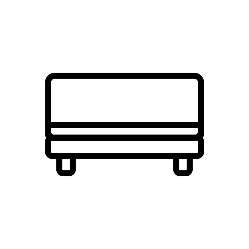 bequemer Sofa-Symbolvektor. isolierte kontursymbolillustration vektor