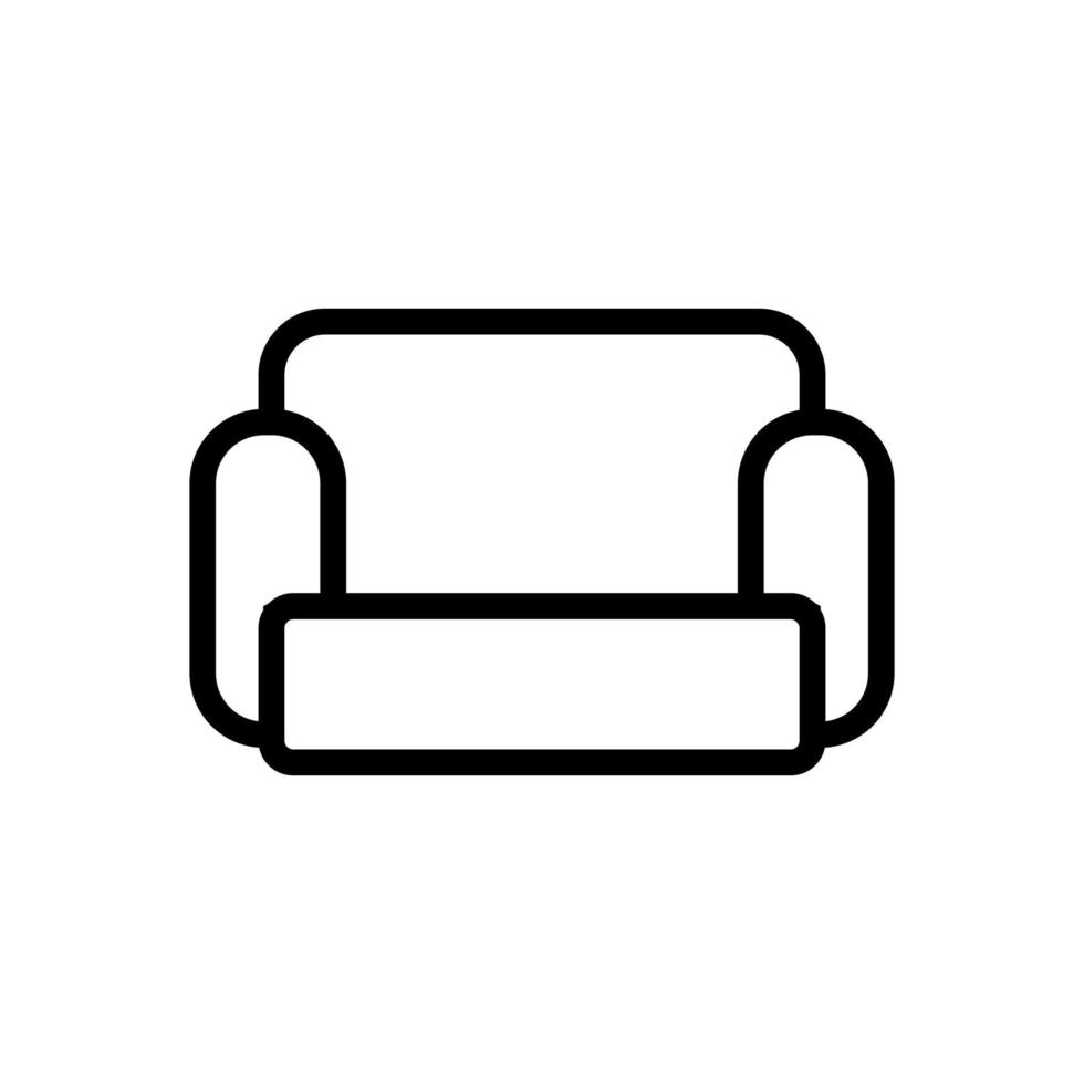 bequemer Sofa-Symbolvektor. isolierte kontursymbolillustration vektor