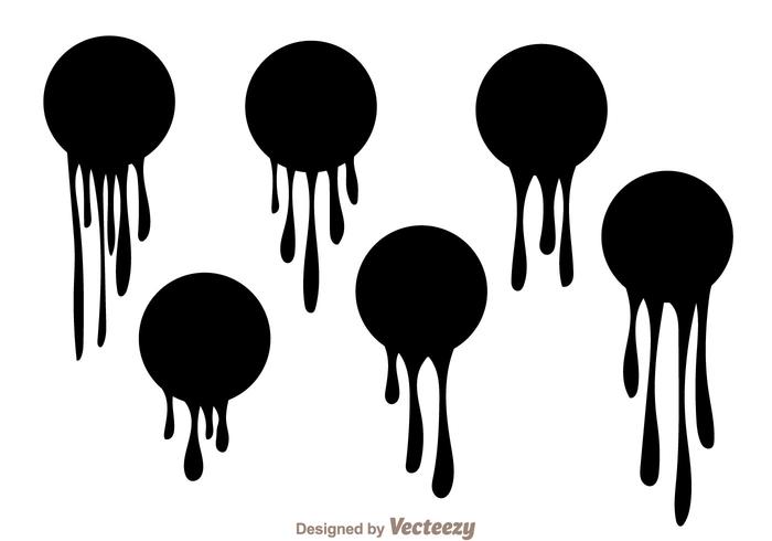 Schwarze Paint Drip Vektoren