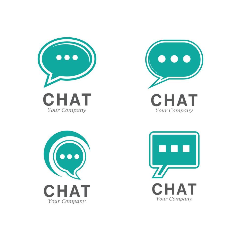 buble Chat-Symbol Vektor-Illustration-Design-Logo-Vorlage vektor