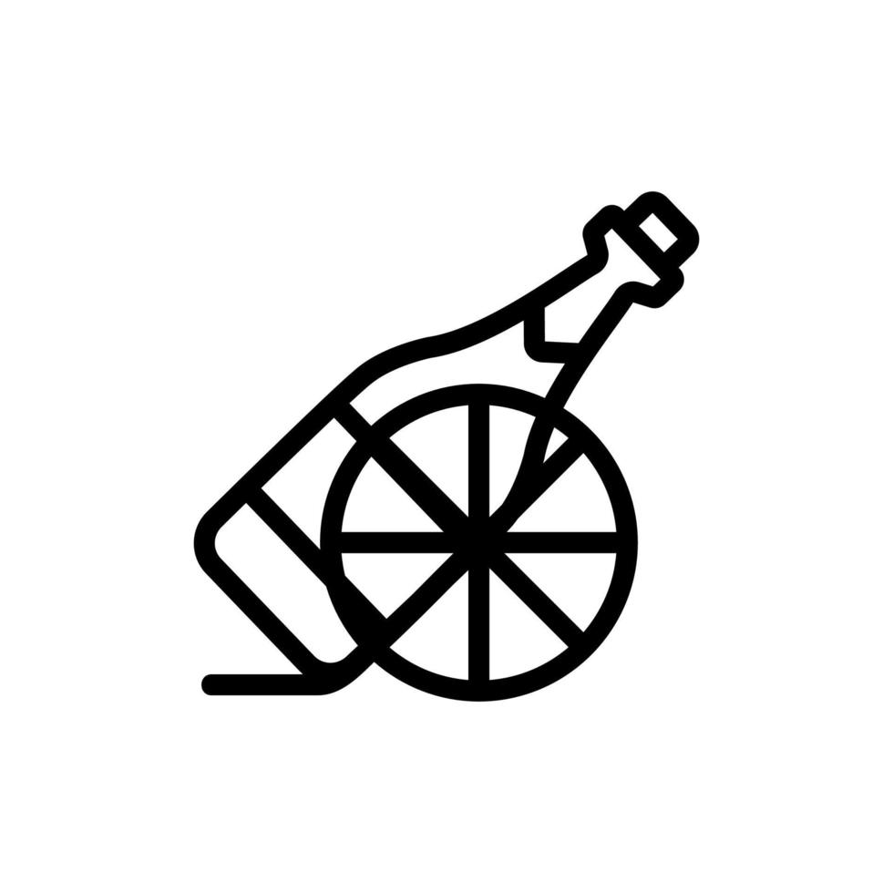 champagne ikon vektor. isolerade kontur symbol illustration vektor