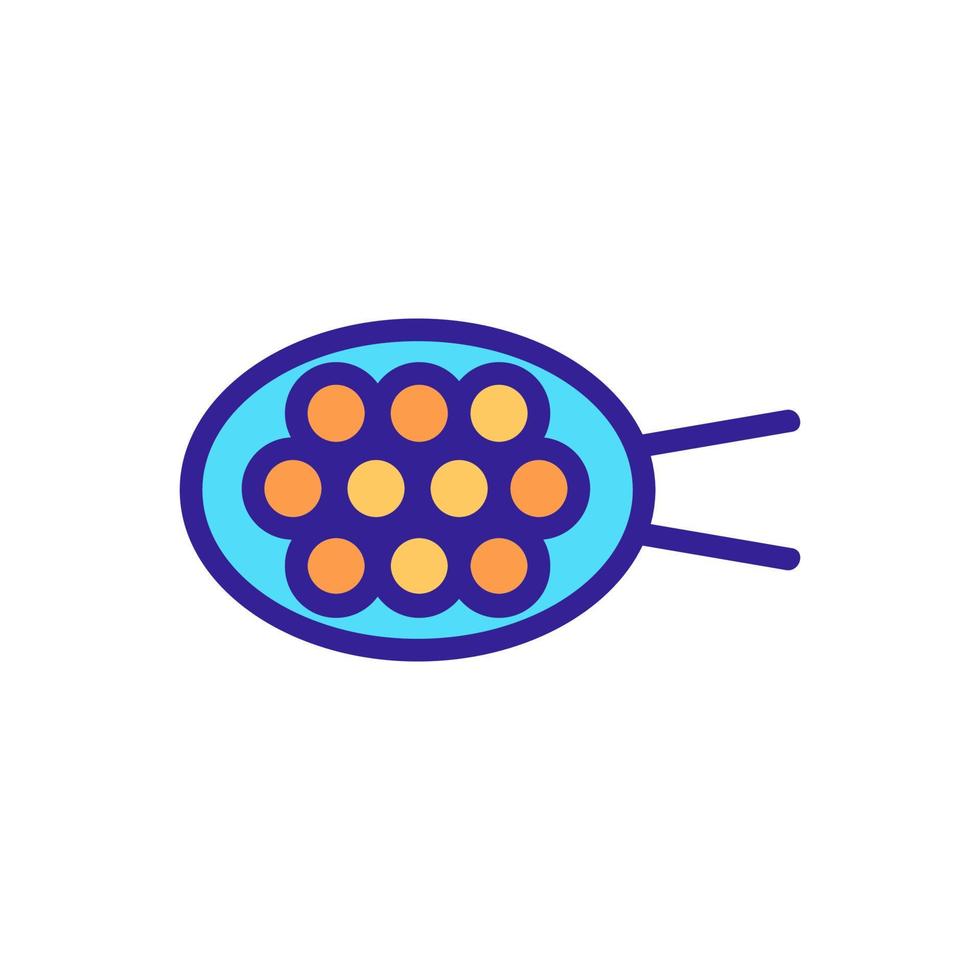 sked, kaviar ikon vektor. isolerade kontur symbol illustration vektor