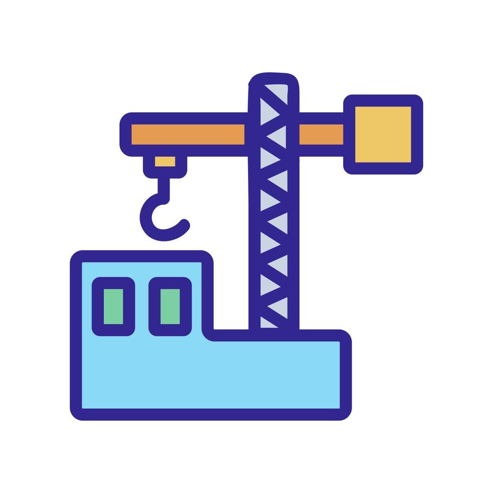 Symbolvektor für den Kranbau. isolierte kontursymbolillustration vektor