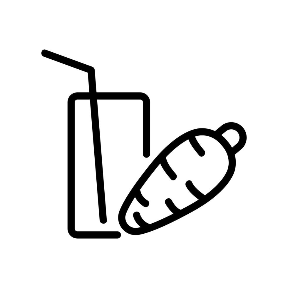 Karottensaft Symbol Vektor Umriss Illustration