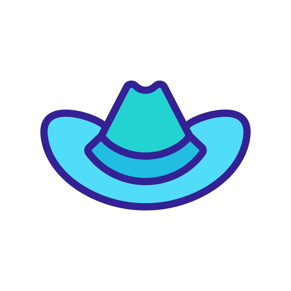 Cowboy-Hut-Symbol Vektor-Umriss-Illustration vektor