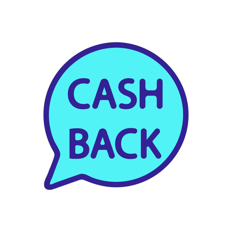 cashback ikon vektor. isolerade kontur symbol illustration vektor