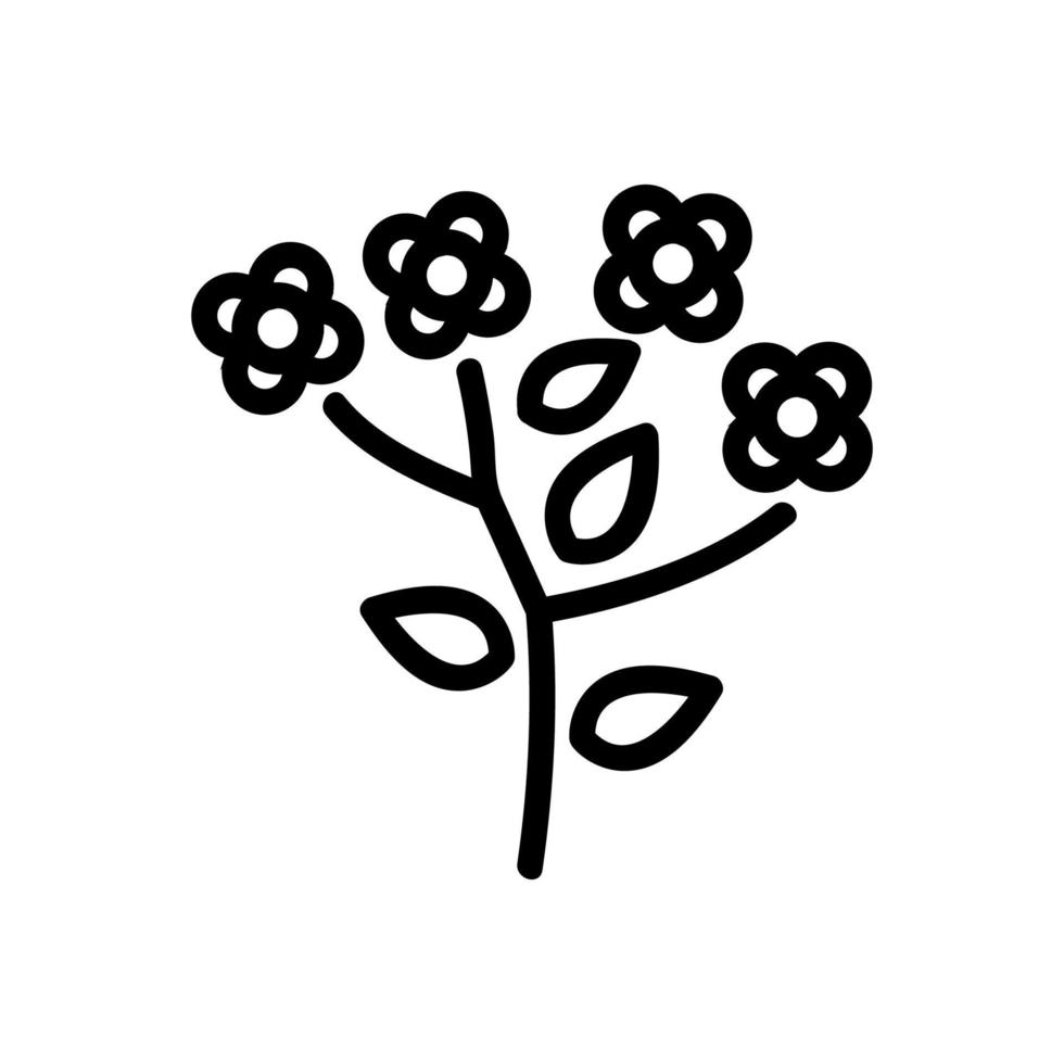 Rapsblüte Blumen Symbol Vektor Umriss Illustration