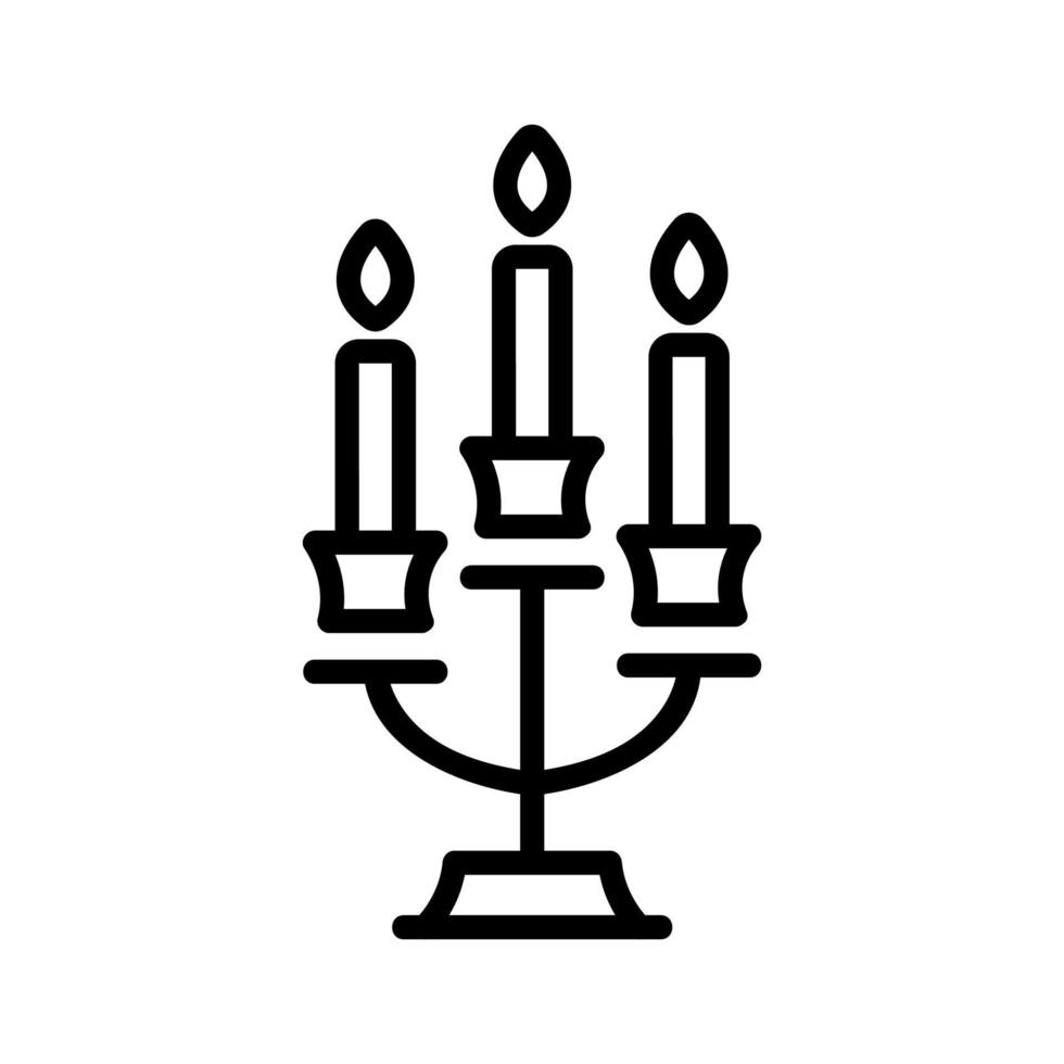 Symbolvektor für Kerzen. isolierte kontursymbolillustration vektor